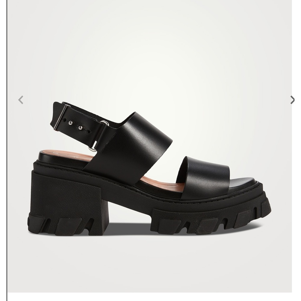 BNIB GANNI Black Leather Slingback Sandals